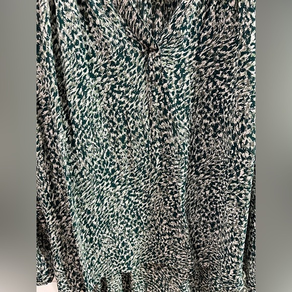 💚 PART TWO – Green & White Patterned Blouse – Size 44 - Picture 8 of 9